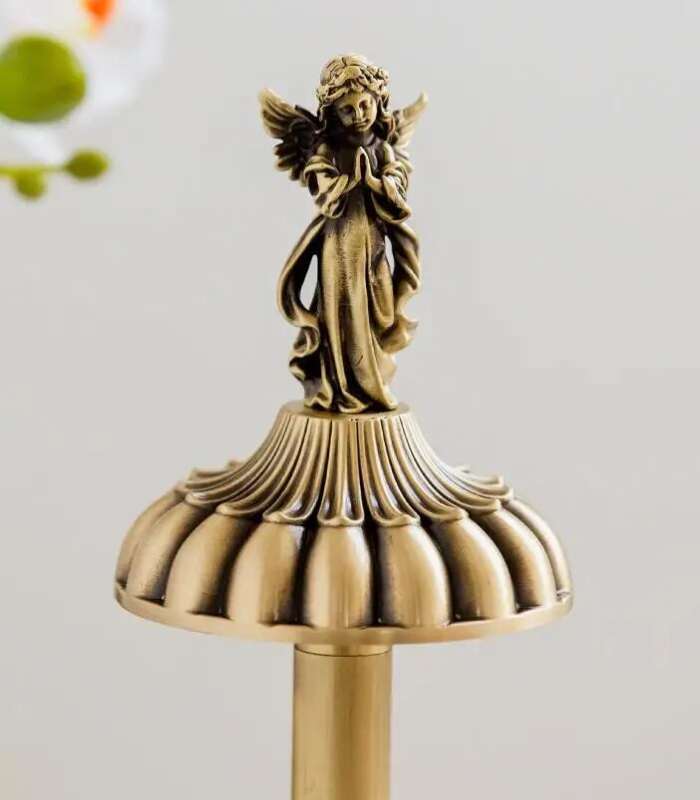 Solid Brass Angel Paper Towel Holder – Golden Bird Finial, Luxury Bathroom & Kitchen Accent, 36.5 cm