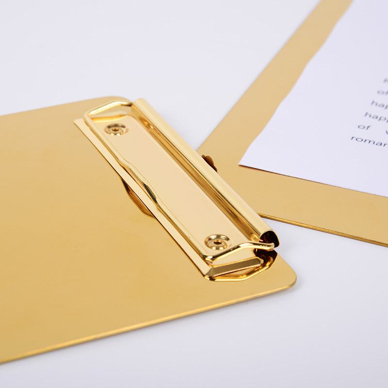 Stylish Golden Metal Clipboards – Decorative & Functional for Home, Events, and Business