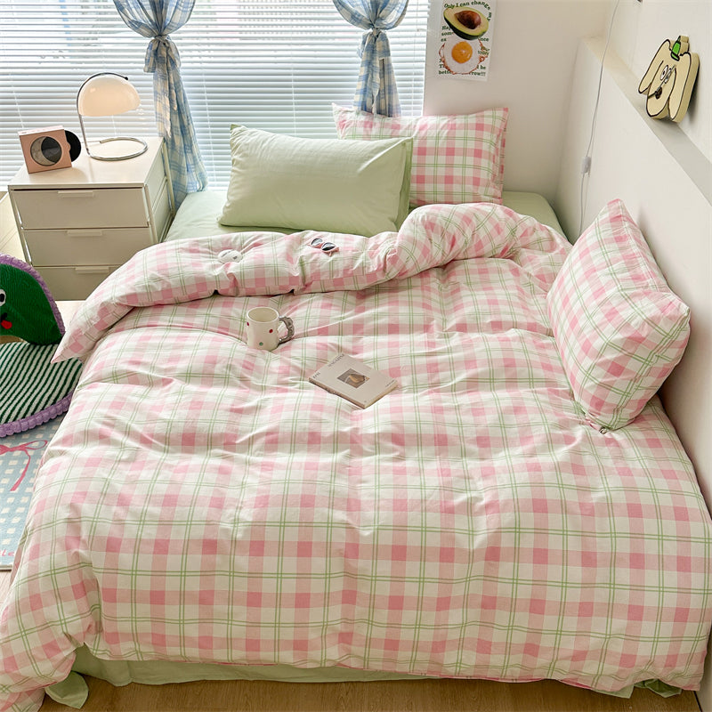 Danish Pastel Plaid Bedding Set