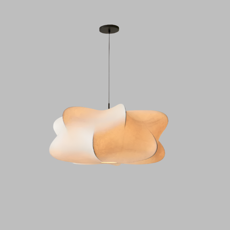 SimpliciteChic - Japanese Silk Pendant Lamp Wabi Sabi