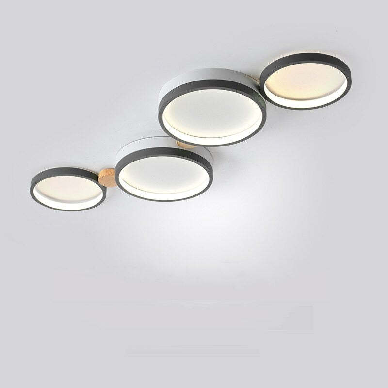 ChicLumineux - Ceiling Lamp in White and Gray Metal