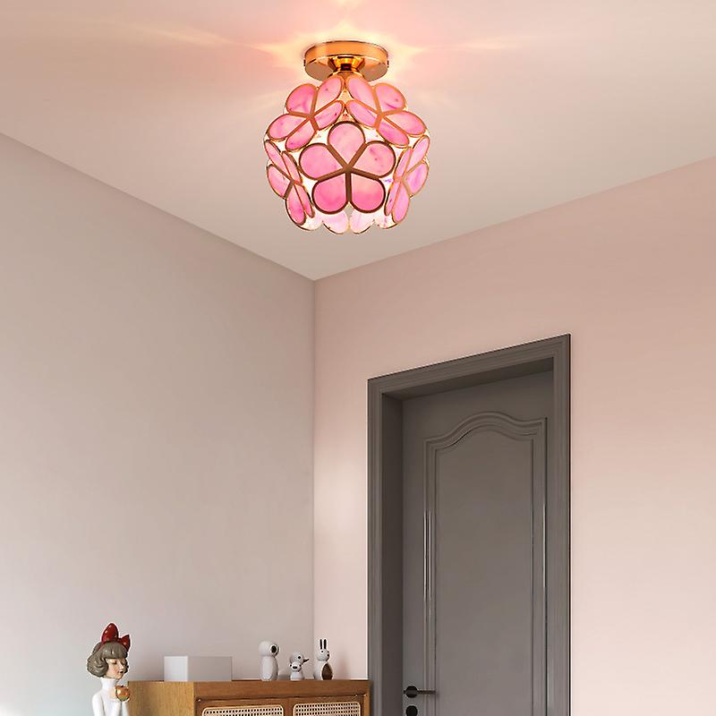 Design Flowers Style Glass Hallway Ceiling Lamp