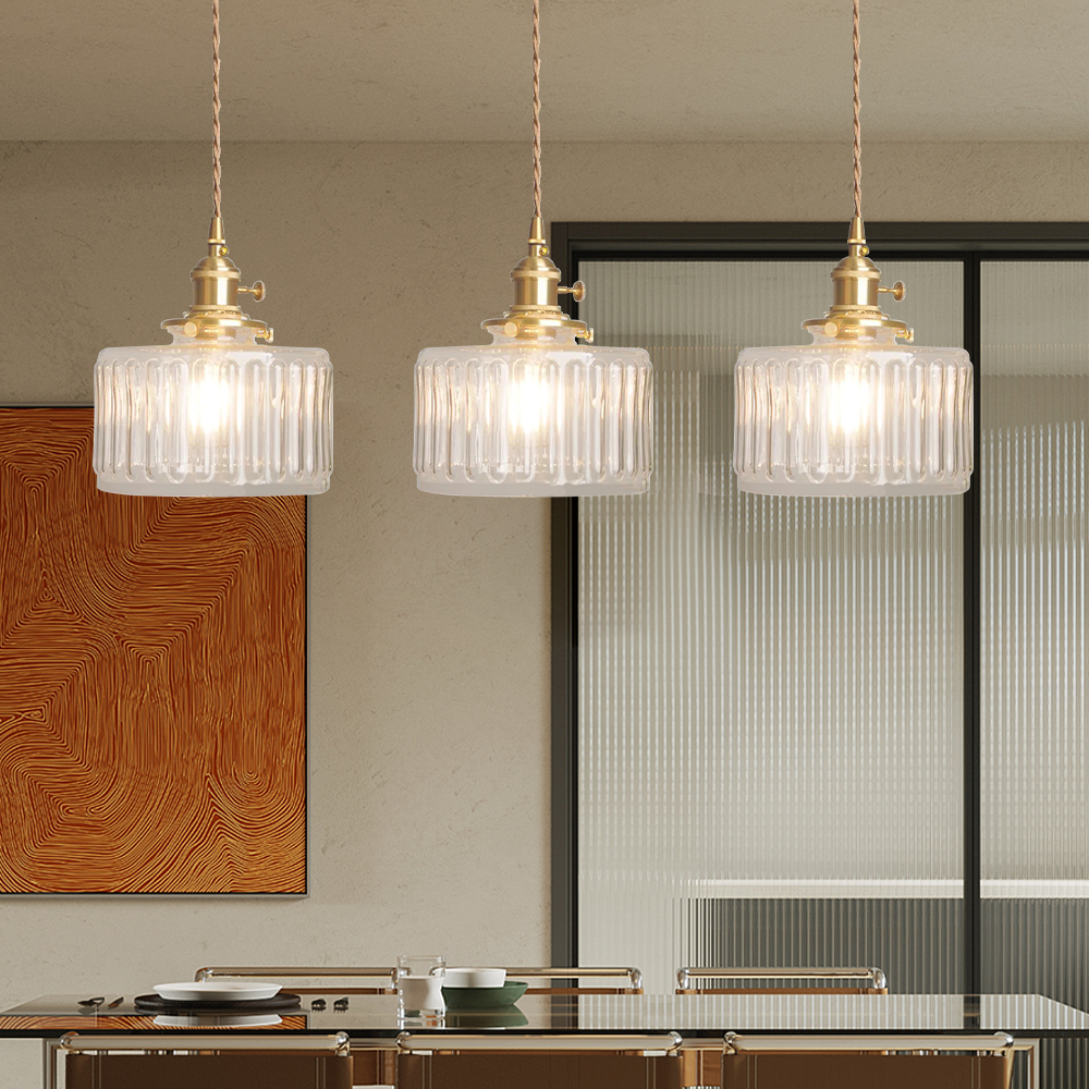 Stunning Cylinder Glass Pendant Light