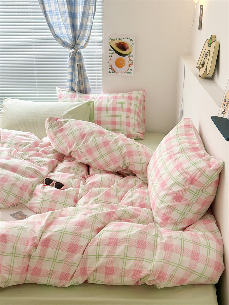 Danish Pastel Plaid Bedding Set