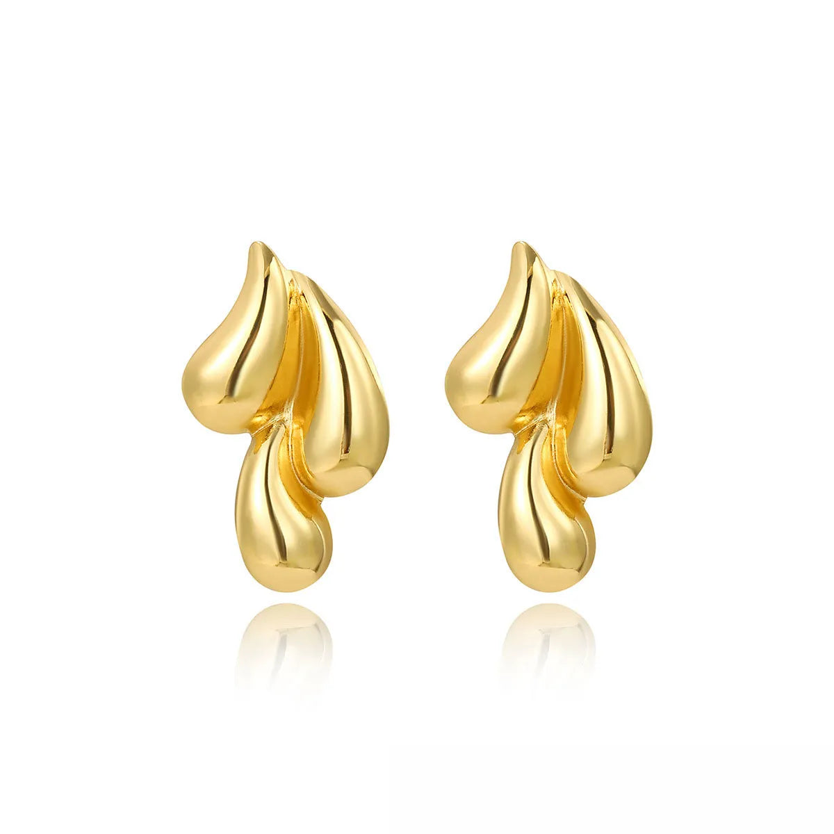 Vintage Water Drop Earrings - 18K