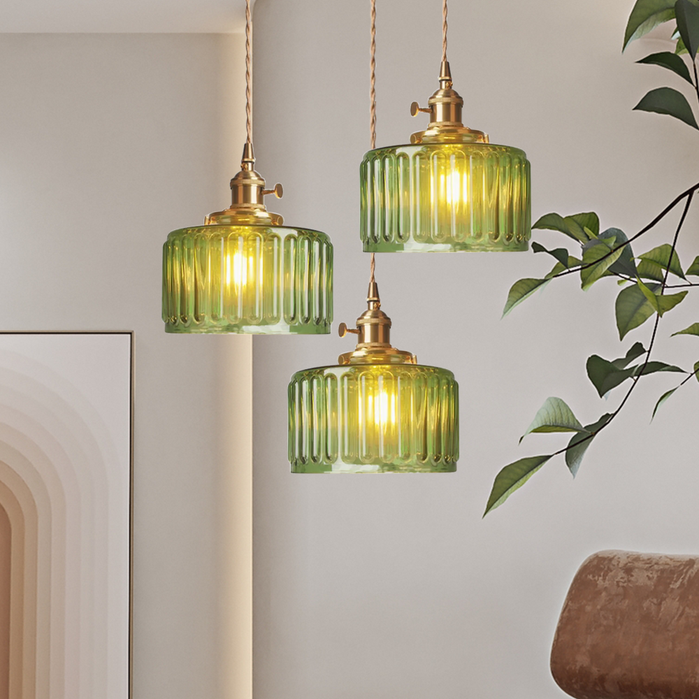 Stunning Cylinder Glass Pendant Light