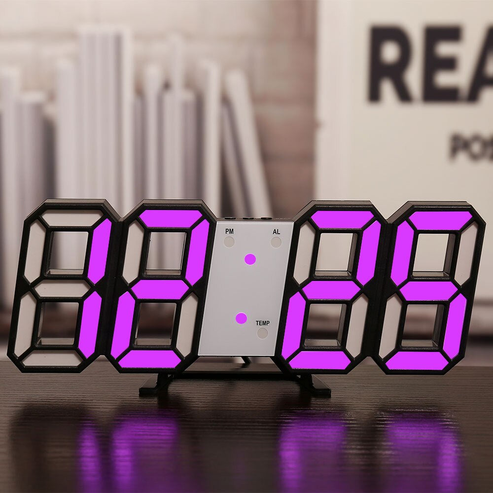 BrightGlow - LED Digital Wall Clock