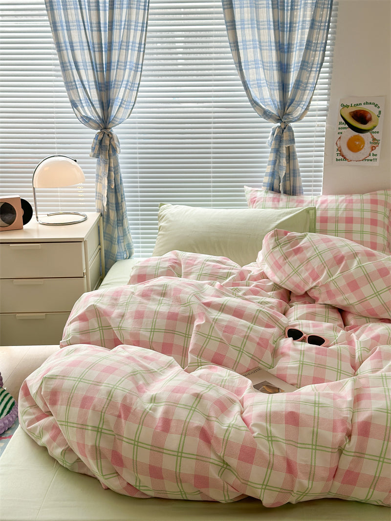 Danish Pastel Plaid Bedding Set