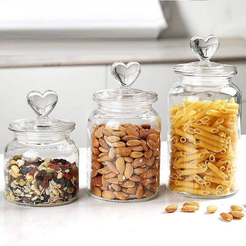 Clear Farmhouse Airtight Glass Storage Container Jars