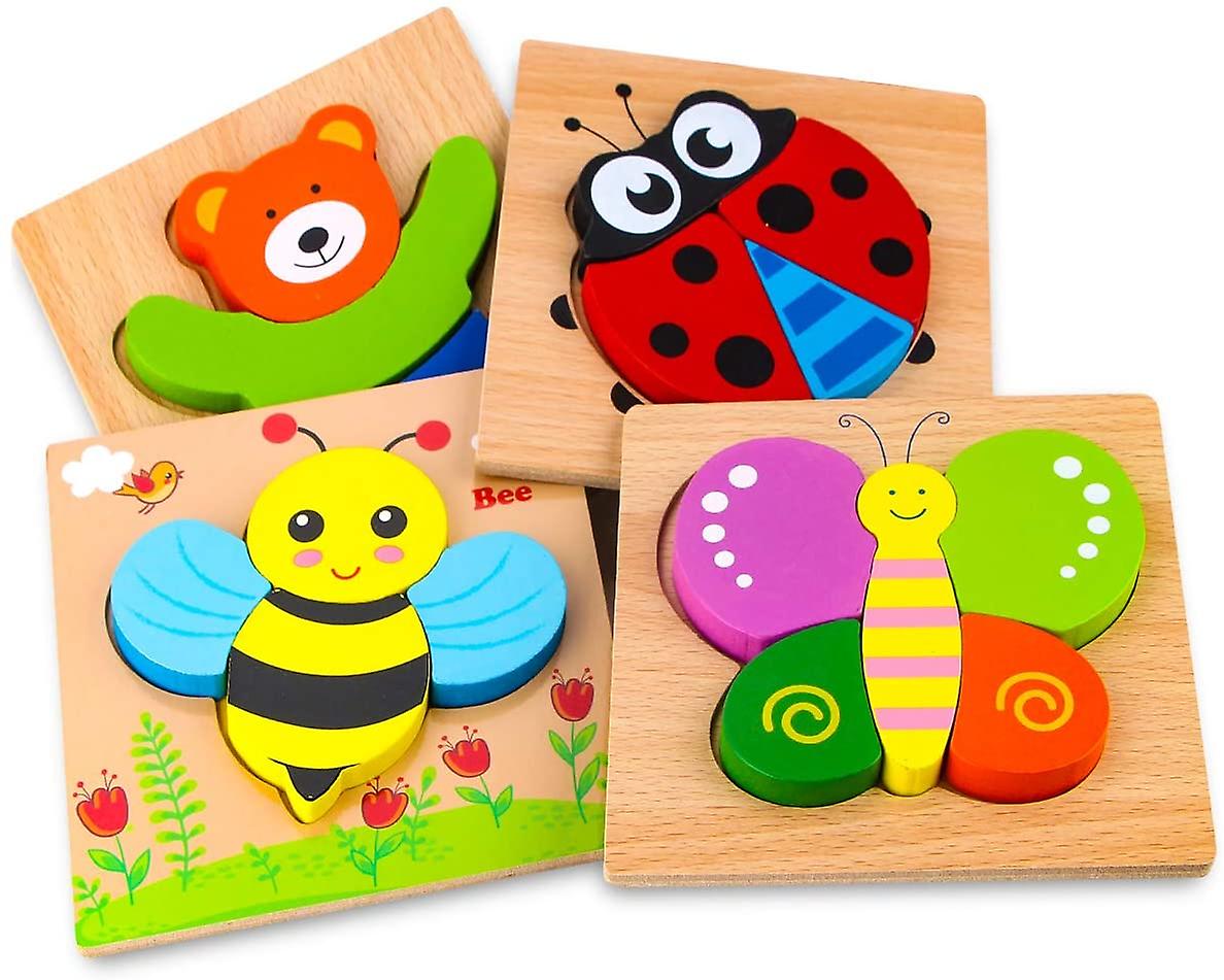 Woods™ - Better fine motor skills - Montessori puzzle with animals