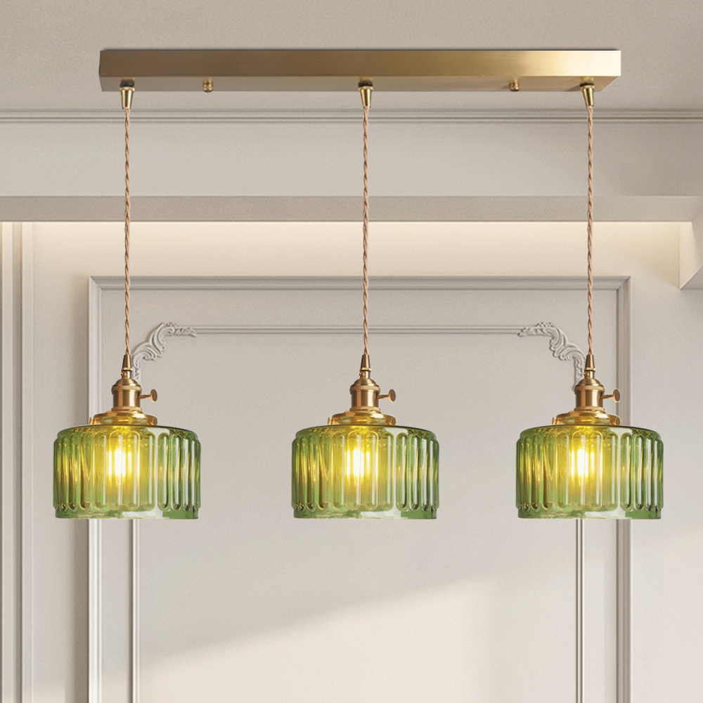 Stunning Cylinder Glass Pendant Light