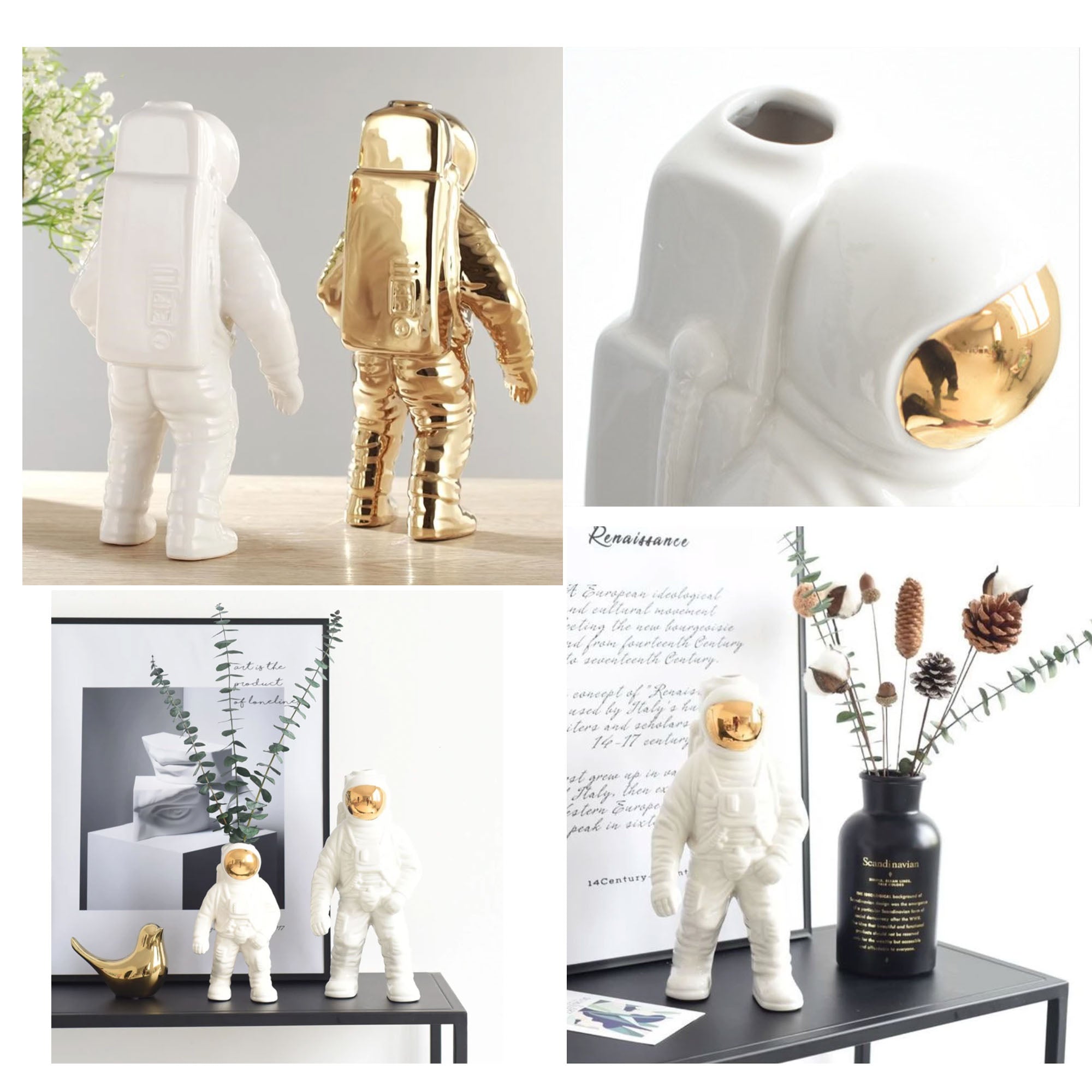 Astronaut Spaceman Vase -  3 Colours