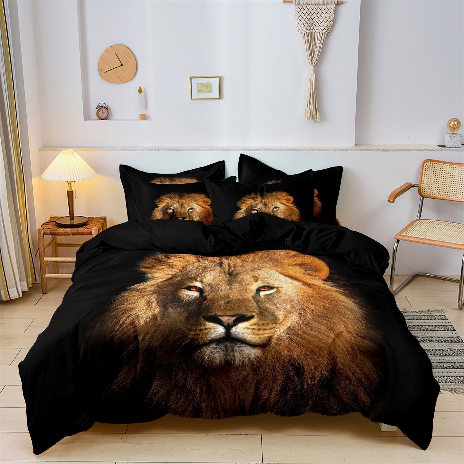 WildSafari - Duvet Cover with African Lion Print