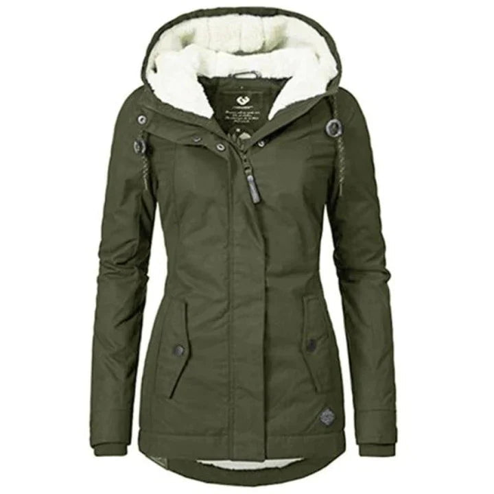 Stavanger- Lined winter coat/jacket with hood waterproof women