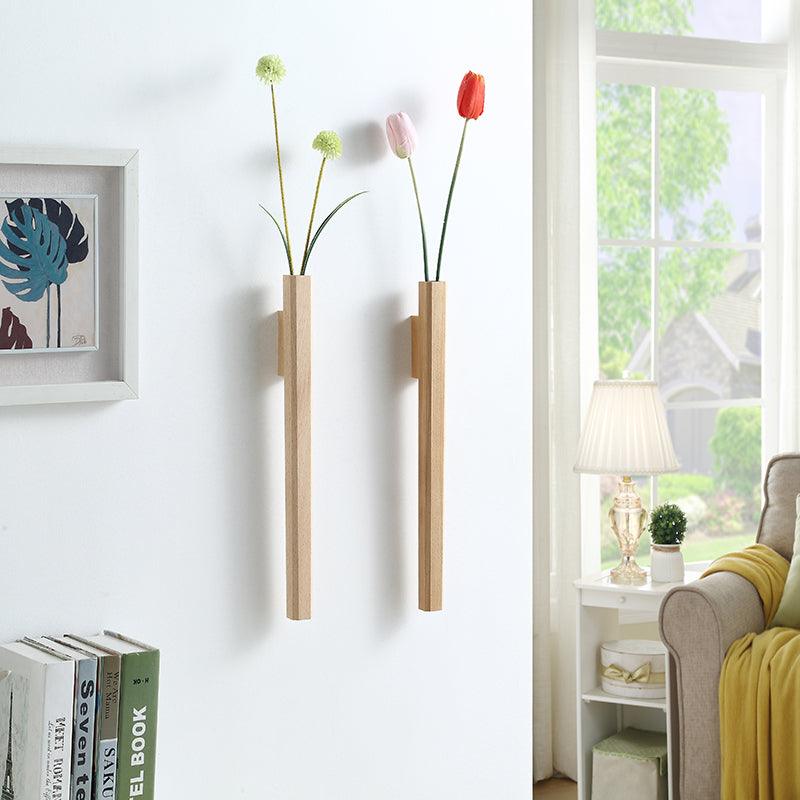 Wooden Wall Spear Vase