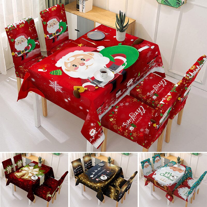 Christmas Tablecloth Chair Cover Decoration