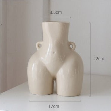 Ceramic Body Sculpture Flower Vase