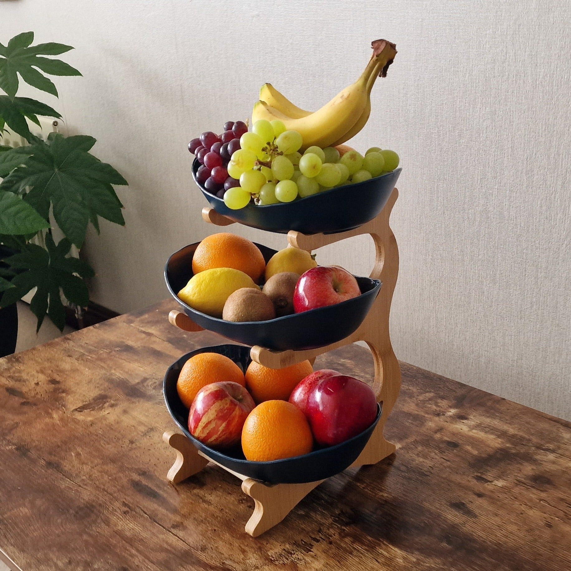 2 and 3 Tier Oval Fruit Bowl