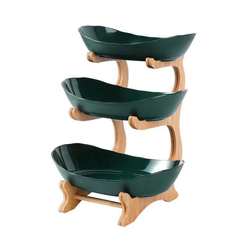 2 and 3 Tier Oval Fruit Bowl