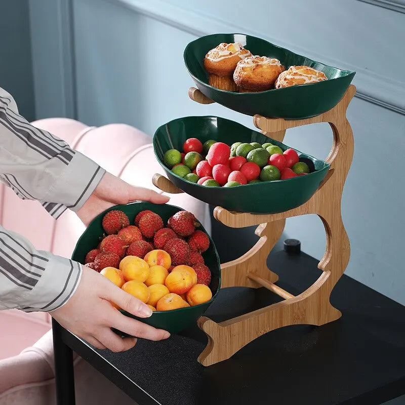 2 and 3 Tier Oval Fruit Bowl