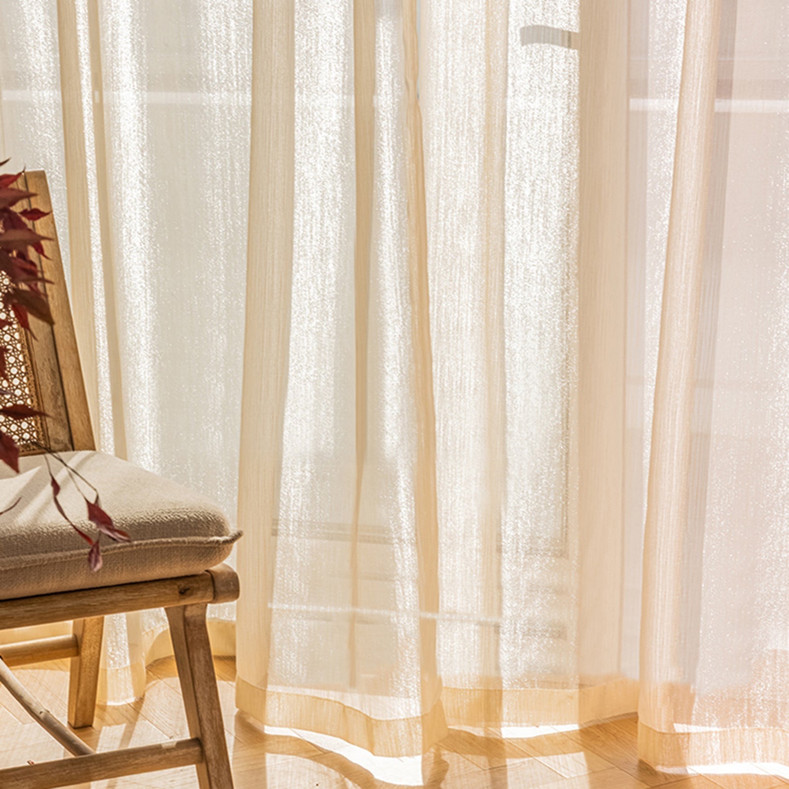 WeaveGlam - Transparent Woven Curtains for a Chic and Modern Style