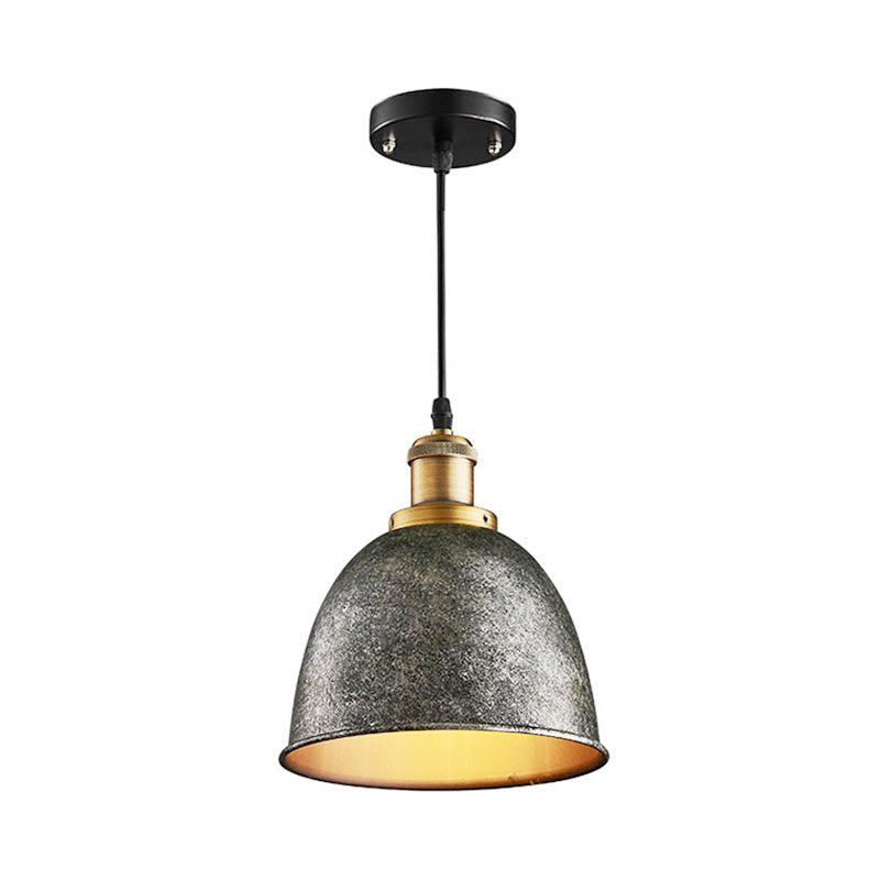 DomeLight - Wrought Iron Hanging Lamp with Atmospheric Appearance