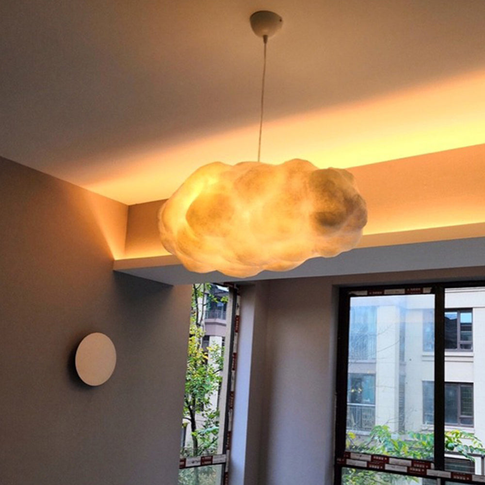 CloudGlow – White Cloud Shape Pendant Lamp