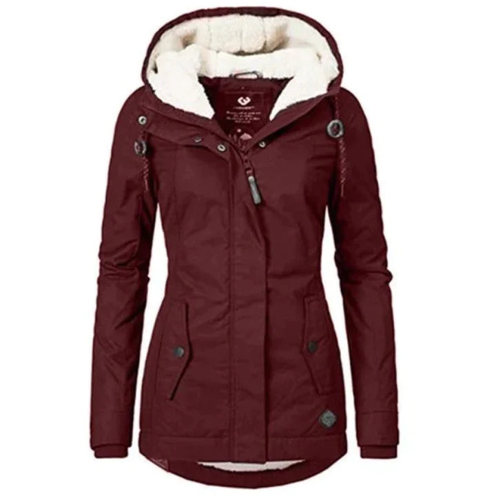 Stavanger- Lined winter coat/jacket with hood waterproof women