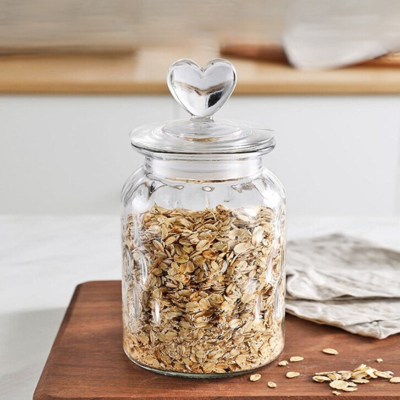 Clear Farmhouse Airtight Glass Storage Container Jars