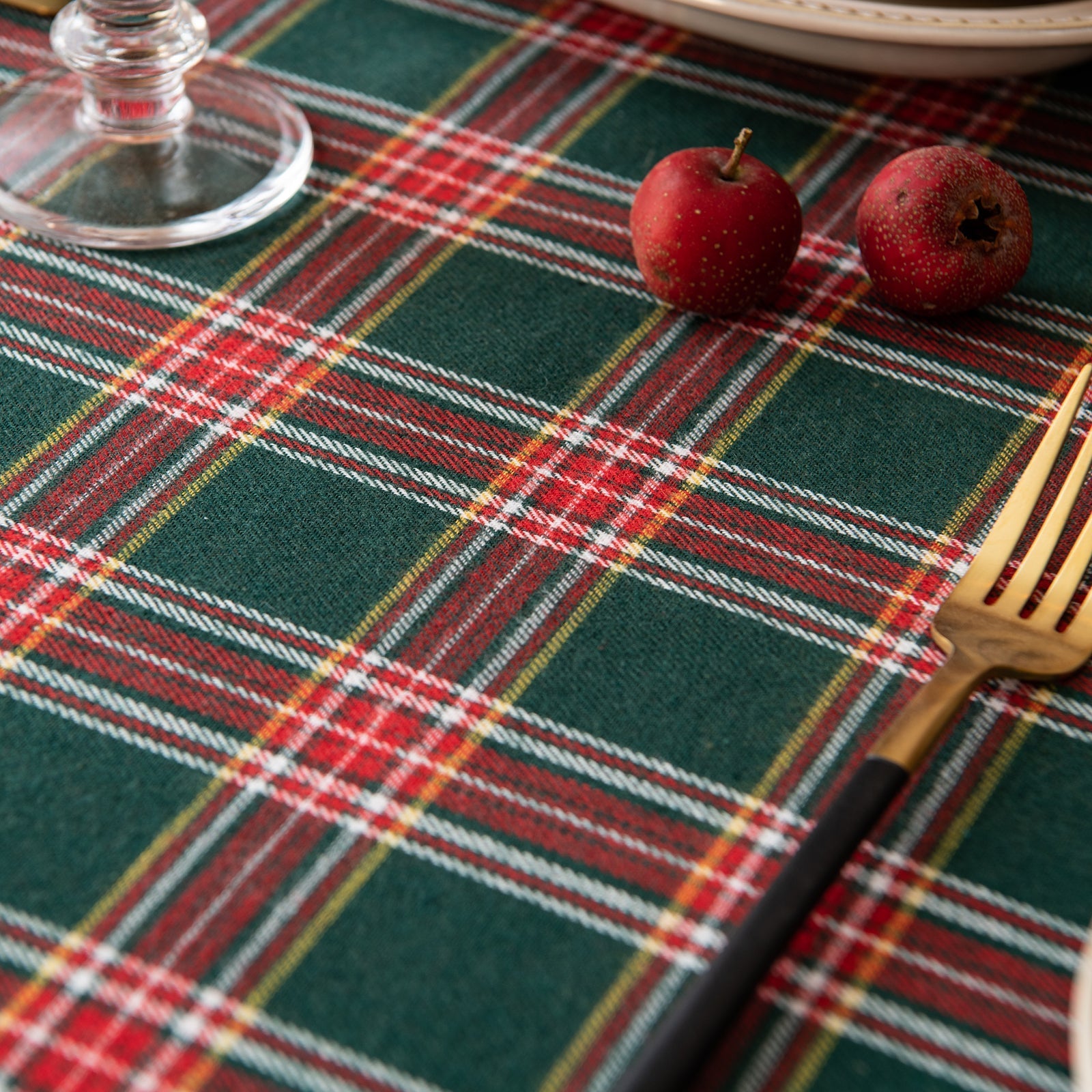 Christmas Party Traditional Scottish Tartan Squares Tablecloth