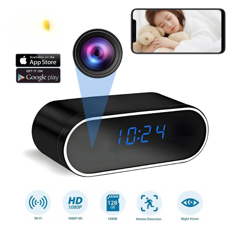 VisionDiscrète - Mini HD Camera with Clock Function