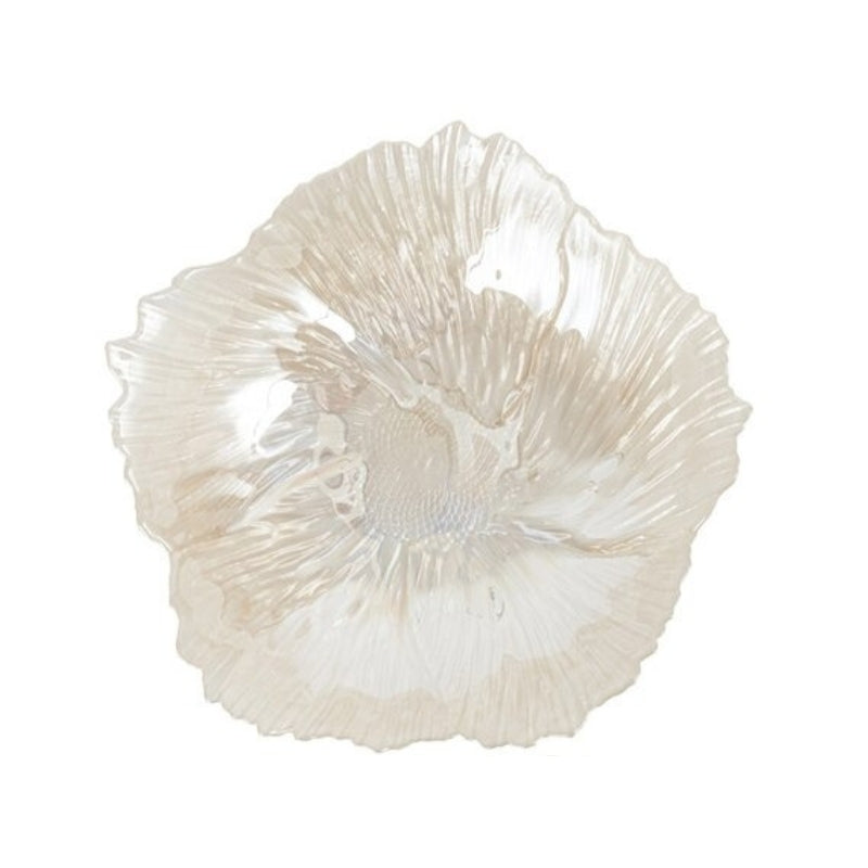 Tabletop Floral Shaped Glass Decorative Bowl