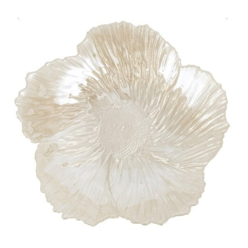 Tabletop Floral Shaped Glass Decorative Bowl