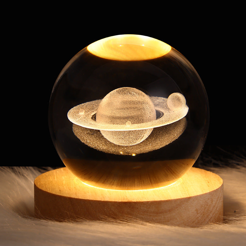 3D Galaxy Crystal Ball LED Night Lamp