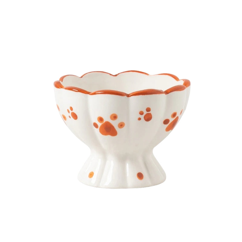 Sweetheart Ceramic Vintage Raised Cat Bowls