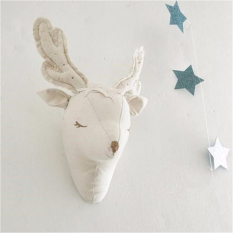 Woodlands Fairytale Wall Mounted Plush Deer Nursery Decoration