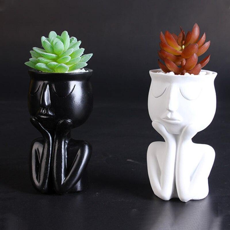 Cupping Face Resting Ceramic Planter