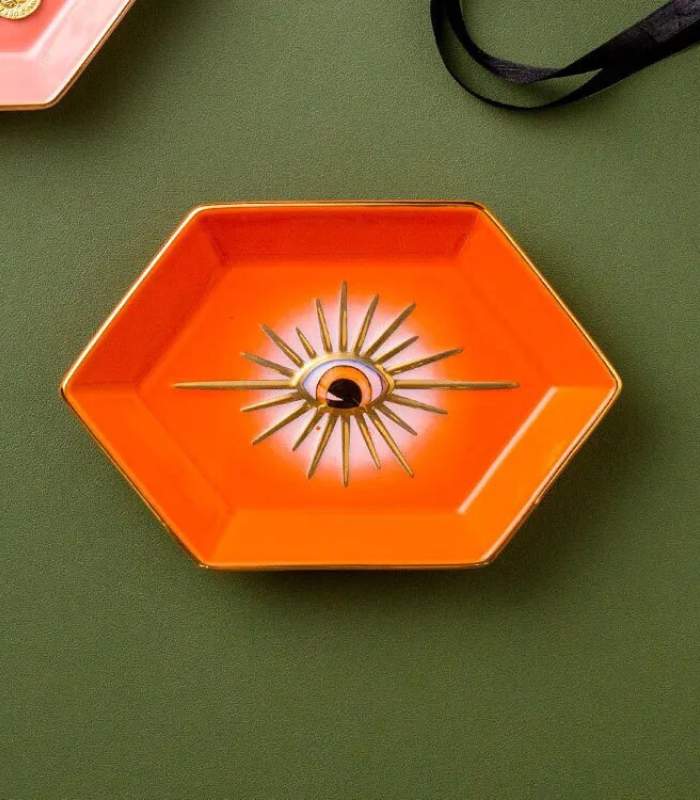 Trinket Dish Eye Jewelry Dish Ceramic 16.6 cm