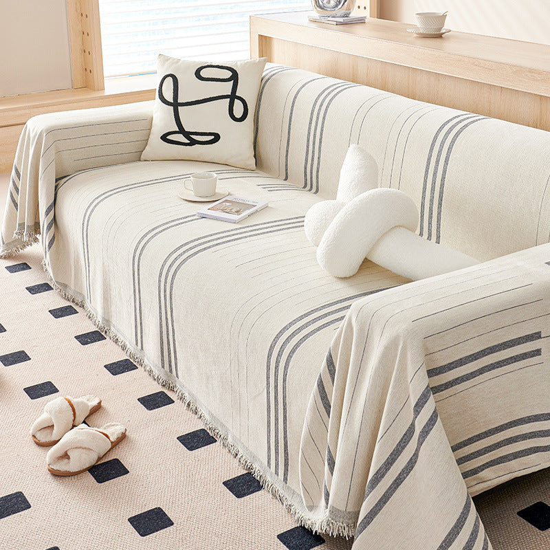 Chenille Striped Sofa/Couch Cover