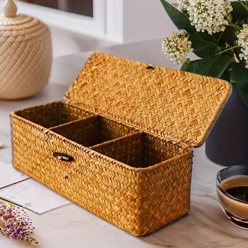 Ayla Rattan Organizer Basket