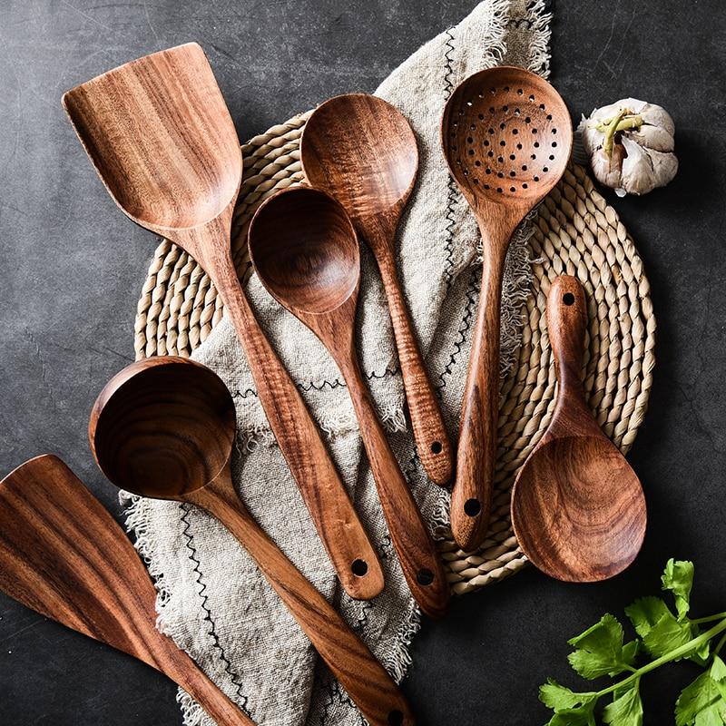 Woodland Teak Kitchen Utensils Collection