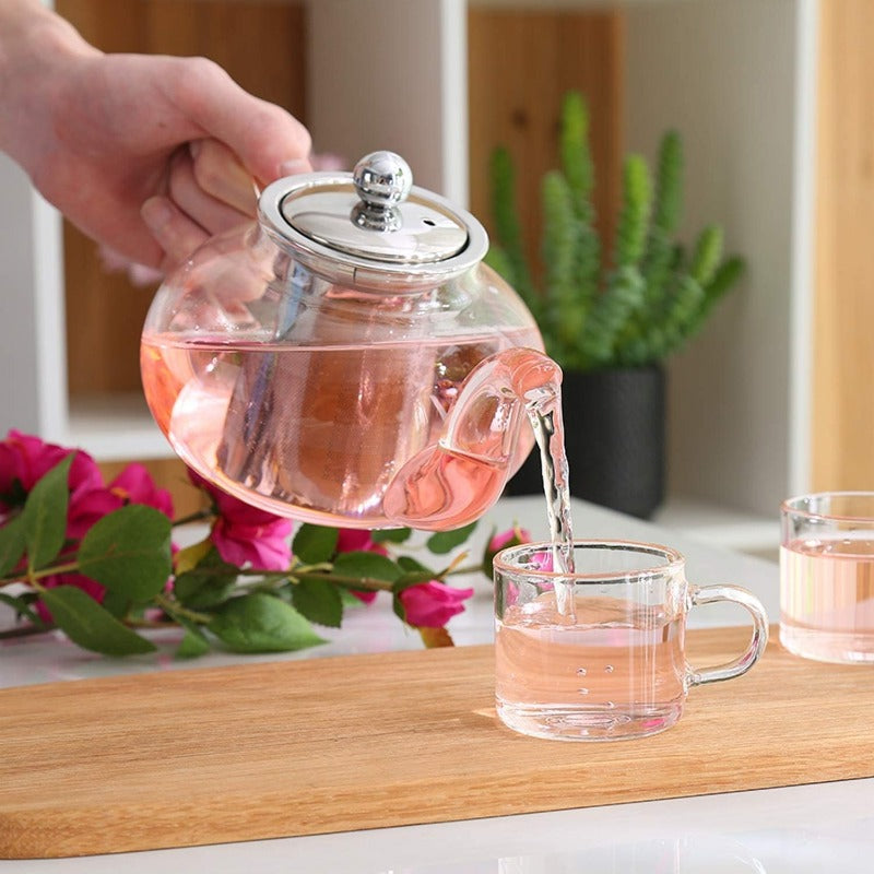 Borosilicate Glass Teapot with Stainless Steel Infuser