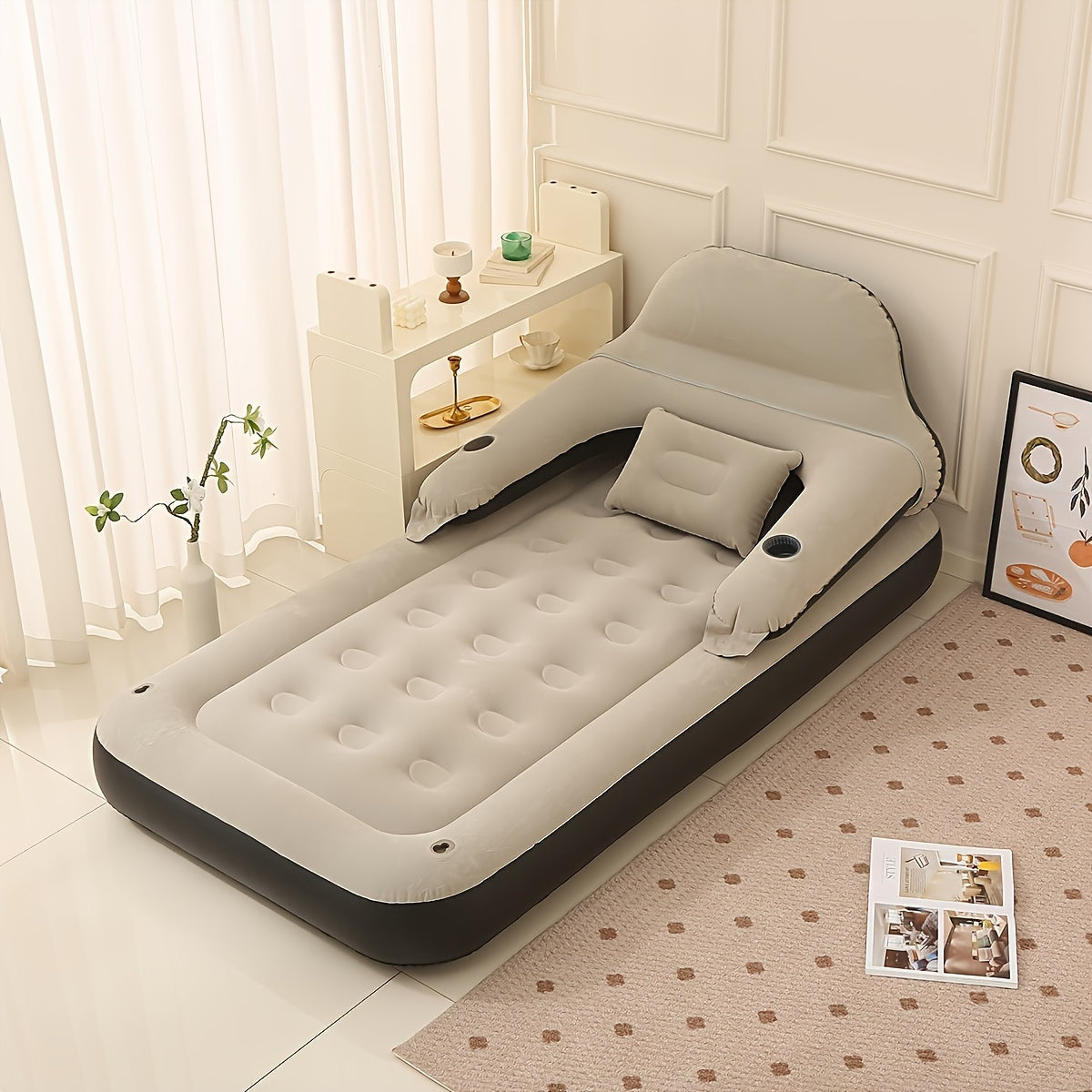 ComfortAir - Inflatable Mattress with Pump and Backrest for Optimal Comfort