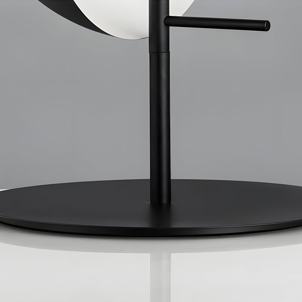 Theia - Table Lamp with Vertical Half-Sphere and Horizontal Smoked Screen