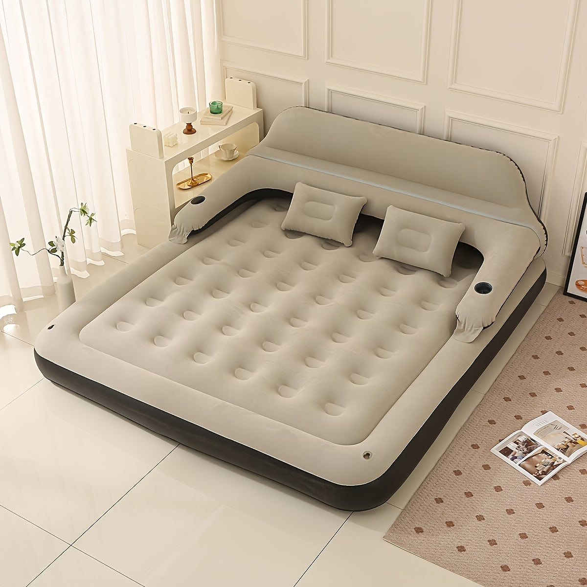 ComfortAir - Inflatable Mattress with Pump and Backrest for Optimal Comfort