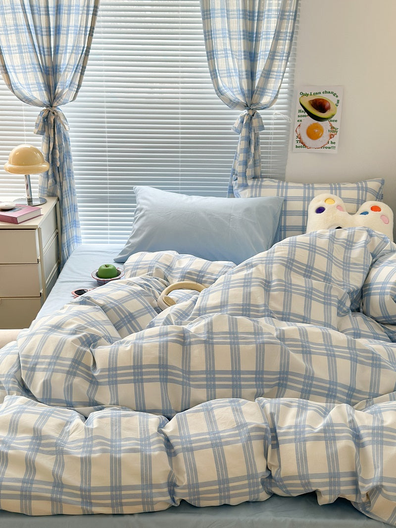 Danish Pastel Plaid Bedding Set