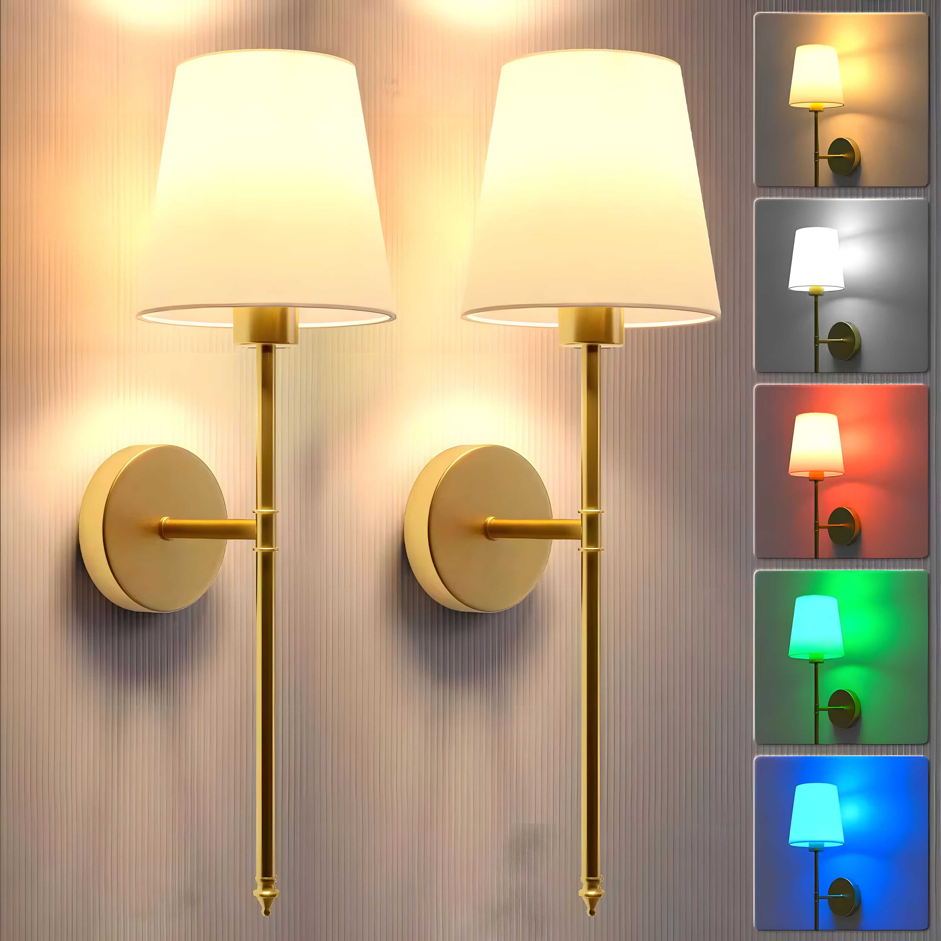 Wireless Wall Lamps Set of 2