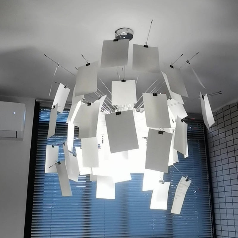 DIY Illumination Ingo Maurer Zettel Chandelier: Personalized Lighting