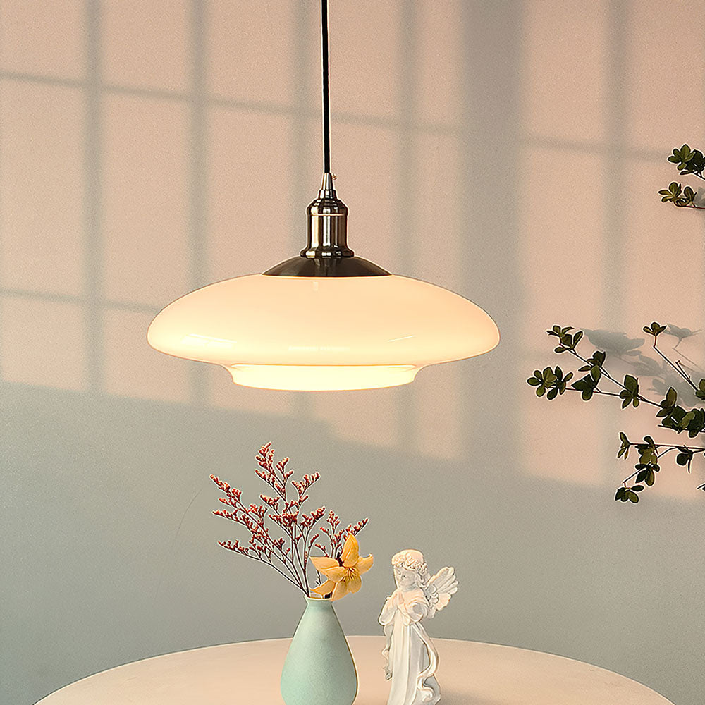 ClarteElegante - Modern White Glass Pendant Lamp