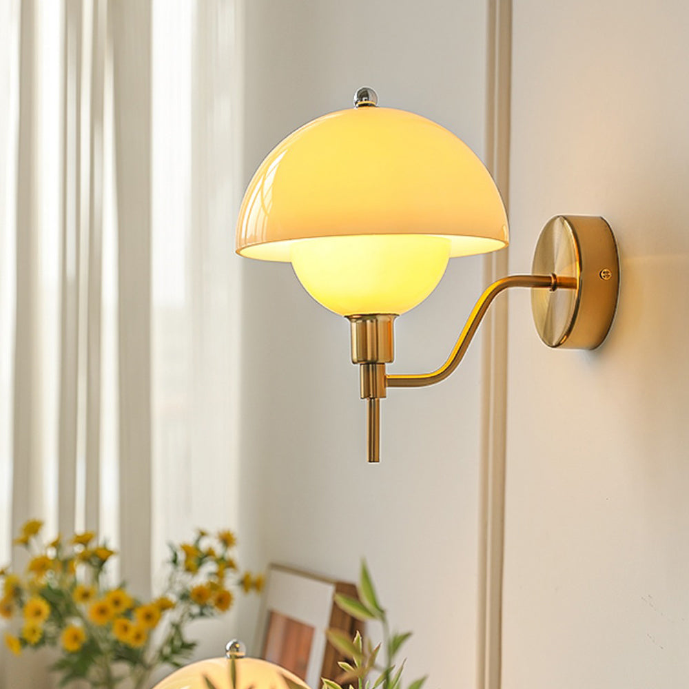 Cream Mushroom Walkway Wall Light